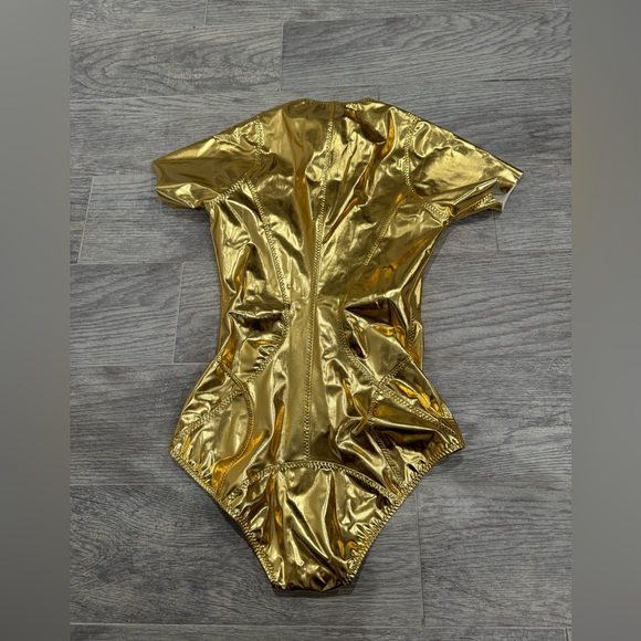 Lisa Marie Fernandez gold Farrah Maillot One-Piece Swimsuit - Picture 8 of 8